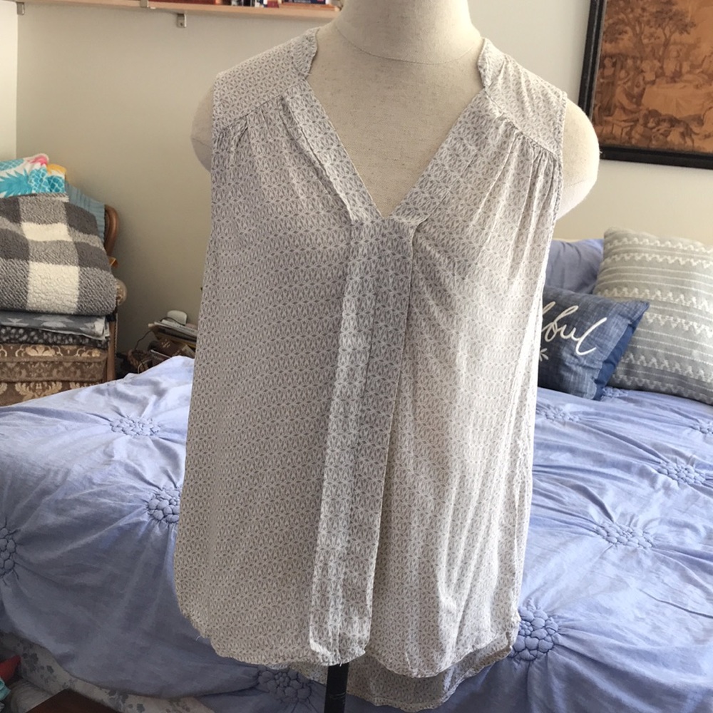 Blue gray light weight sleeveless top